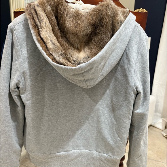 Juicy Couture genuine rabbit fur lined hoodie - Picture 4 of 5